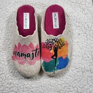 New Flexus by Spring Step Namaste Scuff Slipper clog felt upper Size 37 US 6.5
